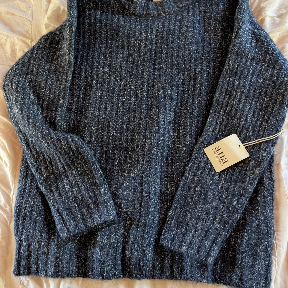 jcpenney Women's Ribbed Crew Neck Sweater in Heather Navy